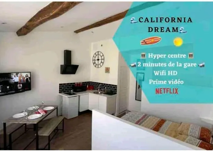The California Dream - Hyper-Centre - 2Mn Gare Sncf - Wifi Netflix Gratuit